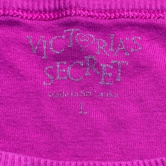 Y2K Victoria's Secret Graphic Love Pink Tank Top Cotton Size L - Picture 4 of 9